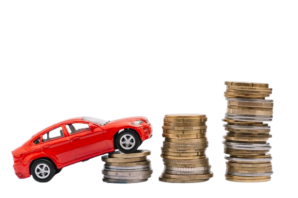 Car and coins